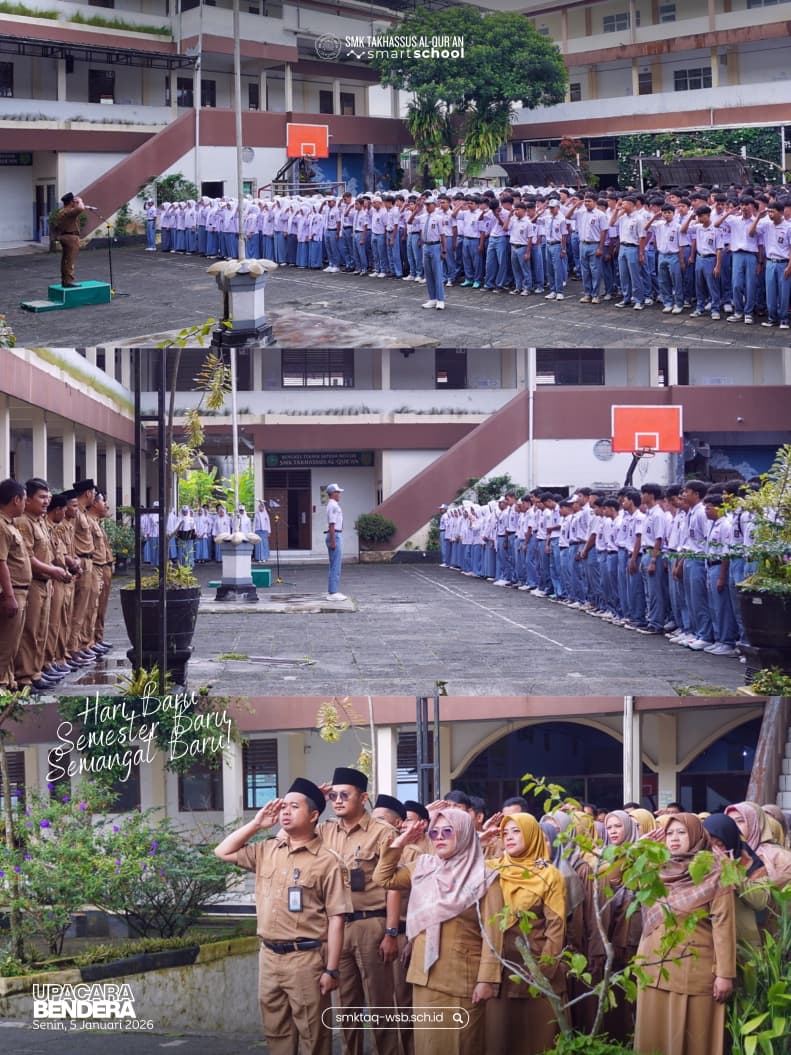 SMK Takhassus Al-Qur’an Gelar Apel dan Upacara Awal Masuk Semester Genap Tahun Pelajaran 2025/2026